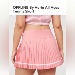 Aerie Offline All Aces pleated mini tennis skirt skort Size Medium V9
